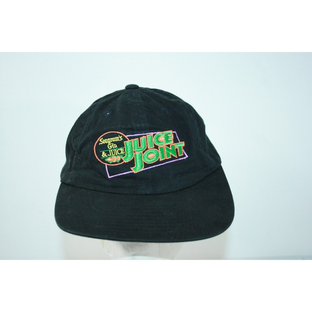 Vintage RARE Seagrams Gin & Juice Juice Joint Black Strapback Hat Cap